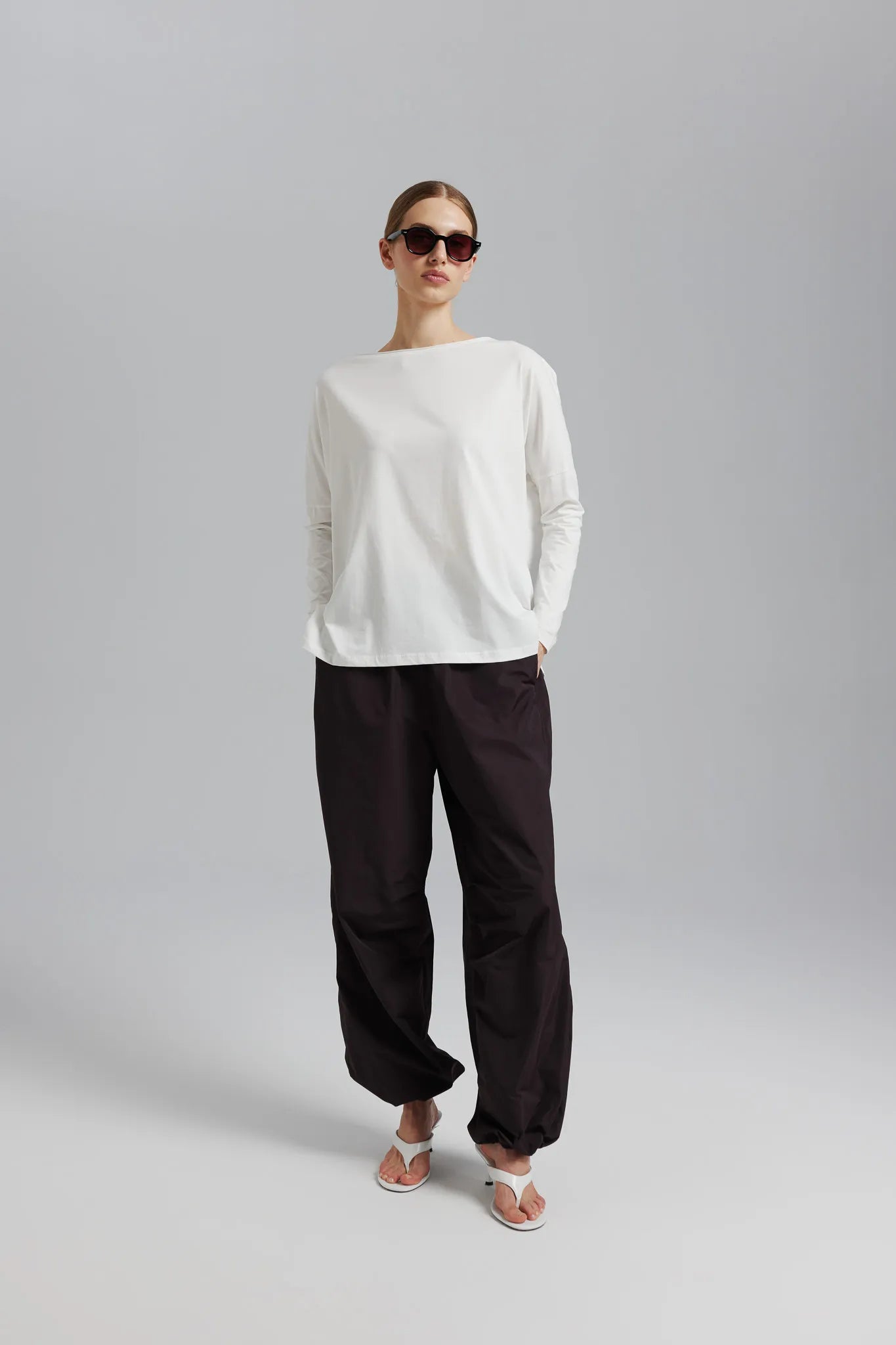 Longsleeve Lila Off-White