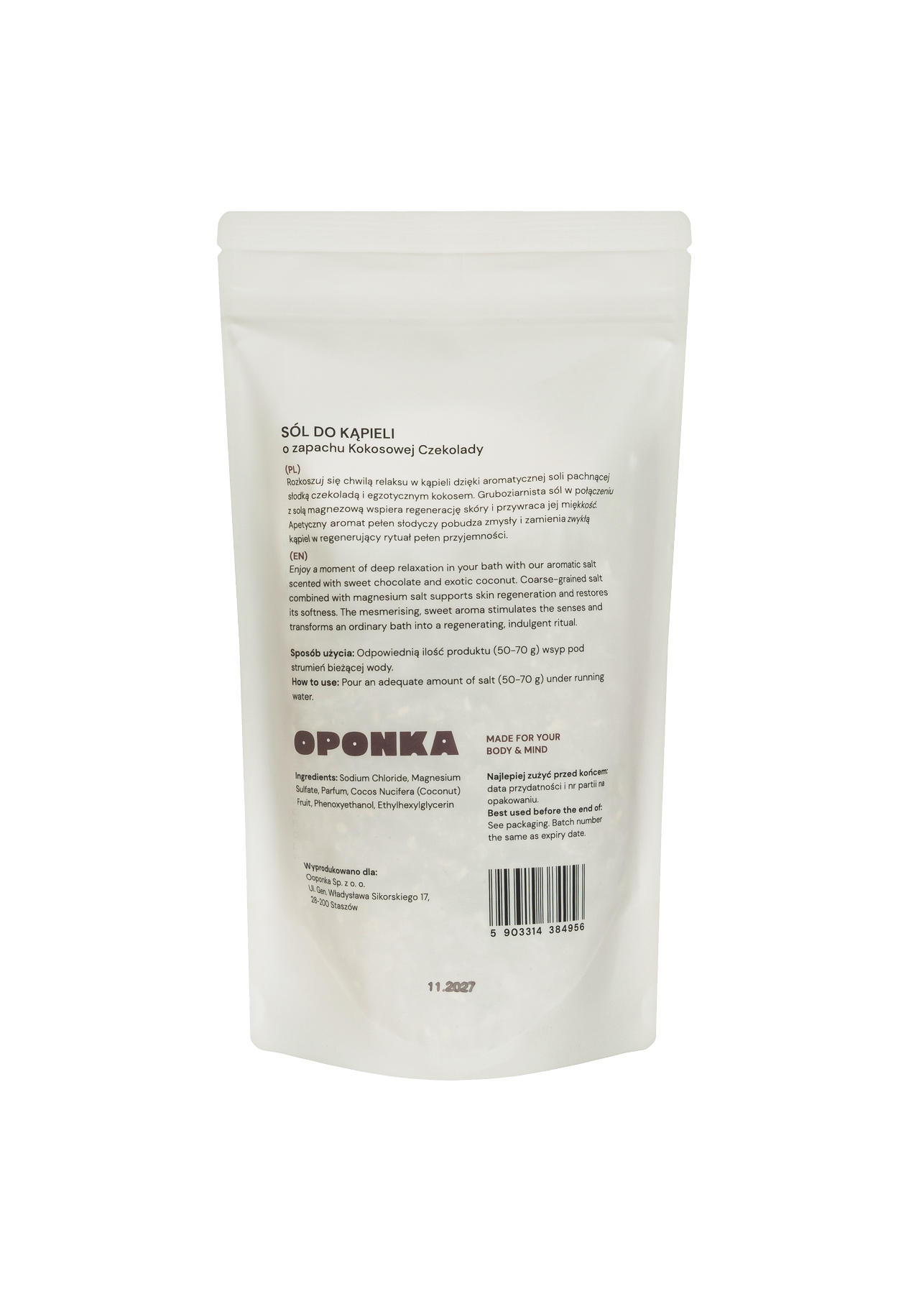Sól do kąpieli o zapachu Kokosowej Czekolady