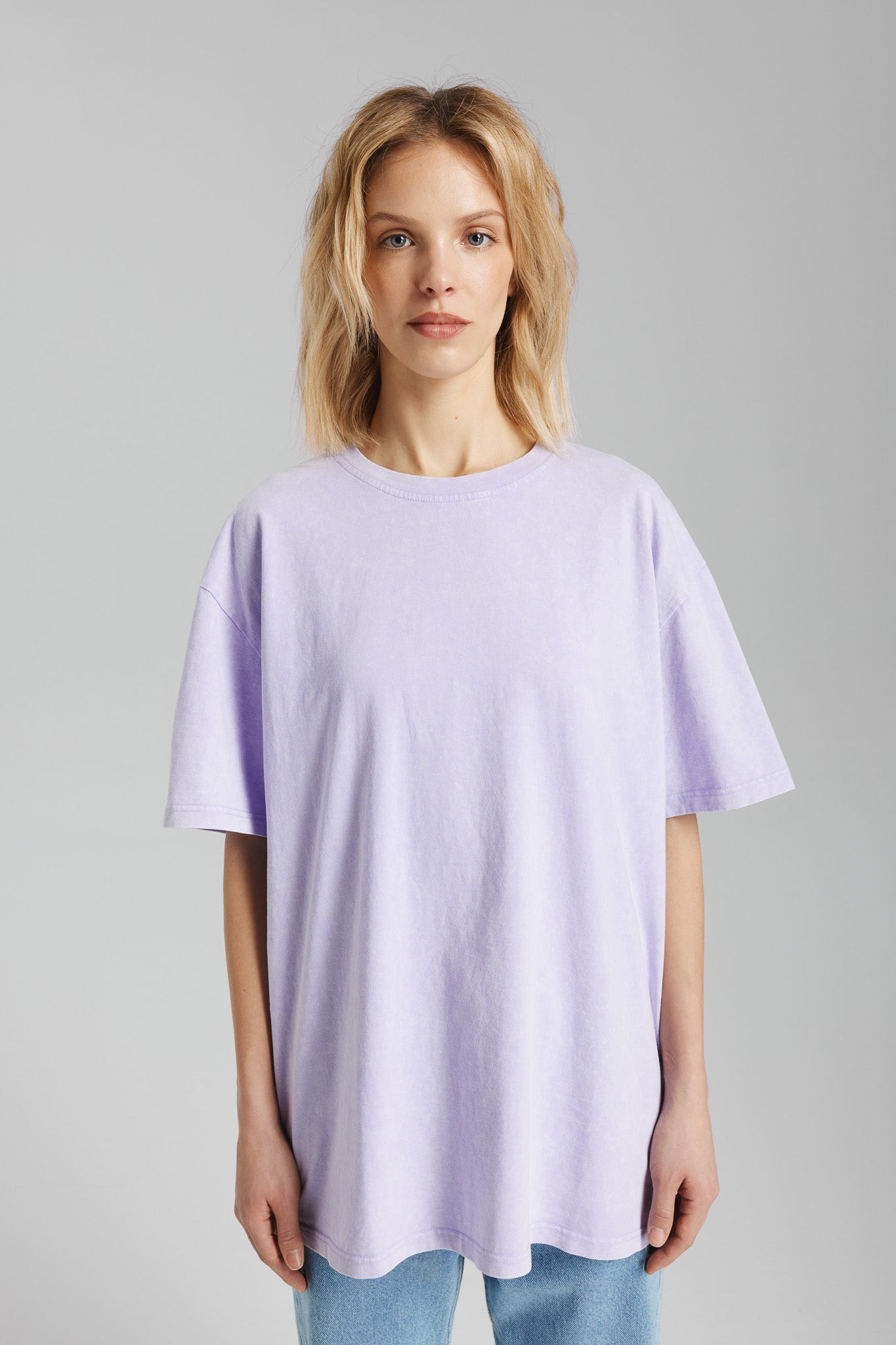 T-shirt Dru Vintage Sprany Lawendowy